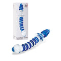 Adam & Eve Twisted Love Glass Dildo - Clear/Blue 24 cm (9.5'') Double Ended Glass Dong - Hush Store Sydney 