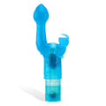 Adam & Eve BUNNY KISS - Blue 17.8 cm Rabbit Vibrator - Hush Store Sydney 