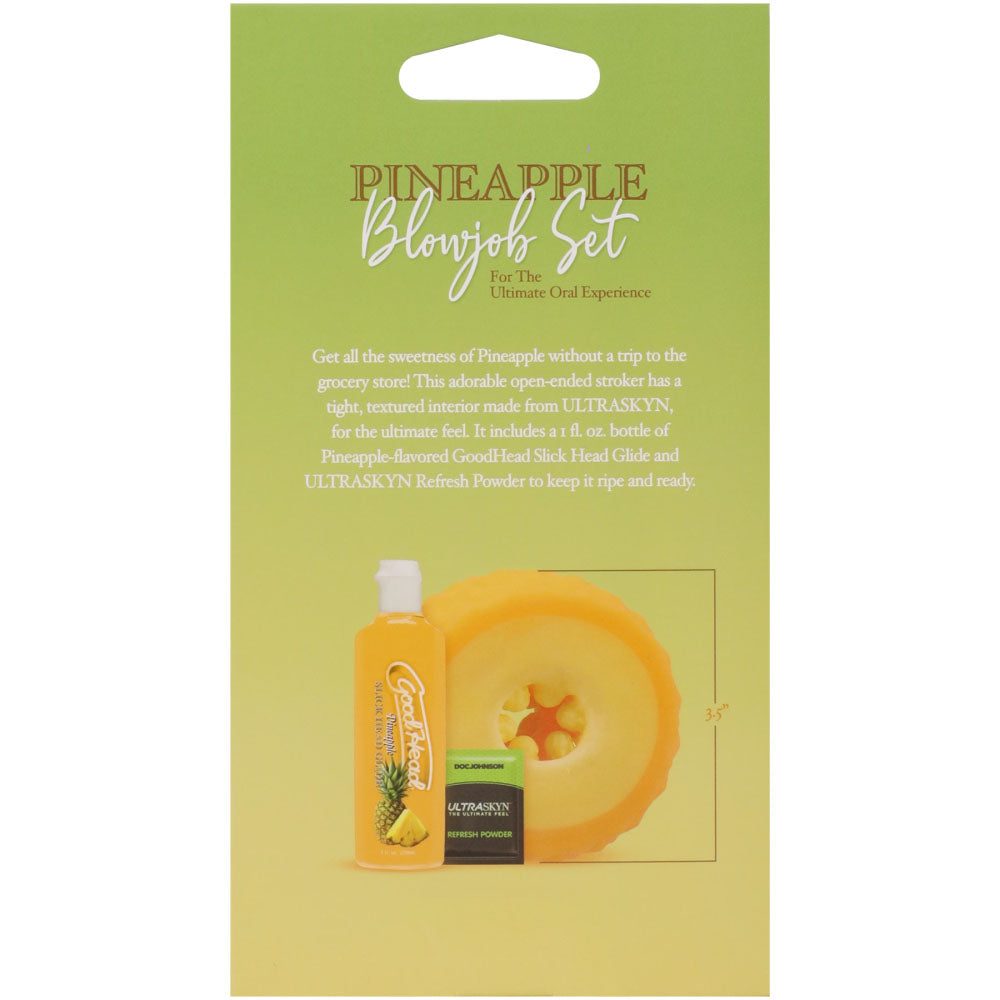 GoodHead Pineapple Blowjob Set - Pineapple Stroker with Pineapple Flavoured Lubricant 30 ml Bottle - Hush Store Sydney 