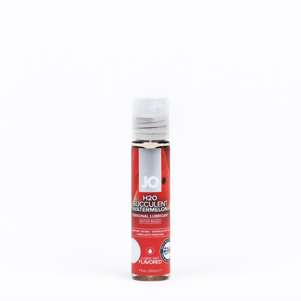 JO H2O Succulent Watermelon Lube - 30 mL - Watermelon Flavoured Water Based Lubricant - 30 ml Bottle - Hush Store Sydney 