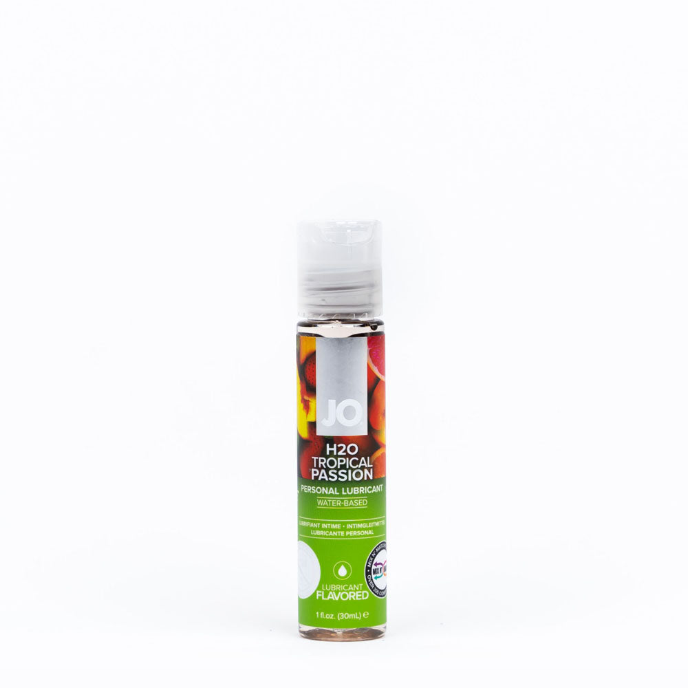 JO H2O Tropical Passion Lube - 30 mL - Tropical Flavoured Water Based Lubricant - 30 ml Bottle - Hush Store Sydney 