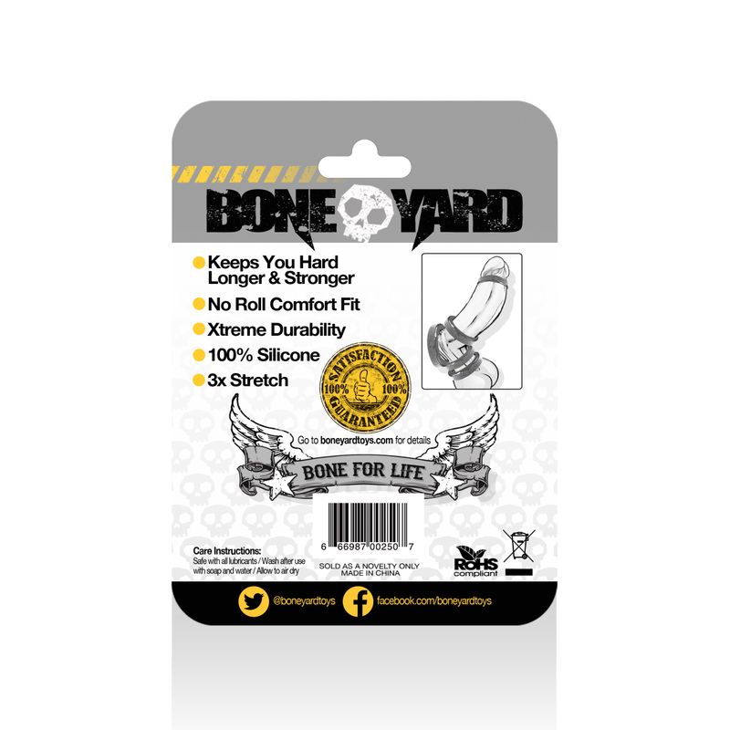 Boneyard Silicone Ring 50mm Black