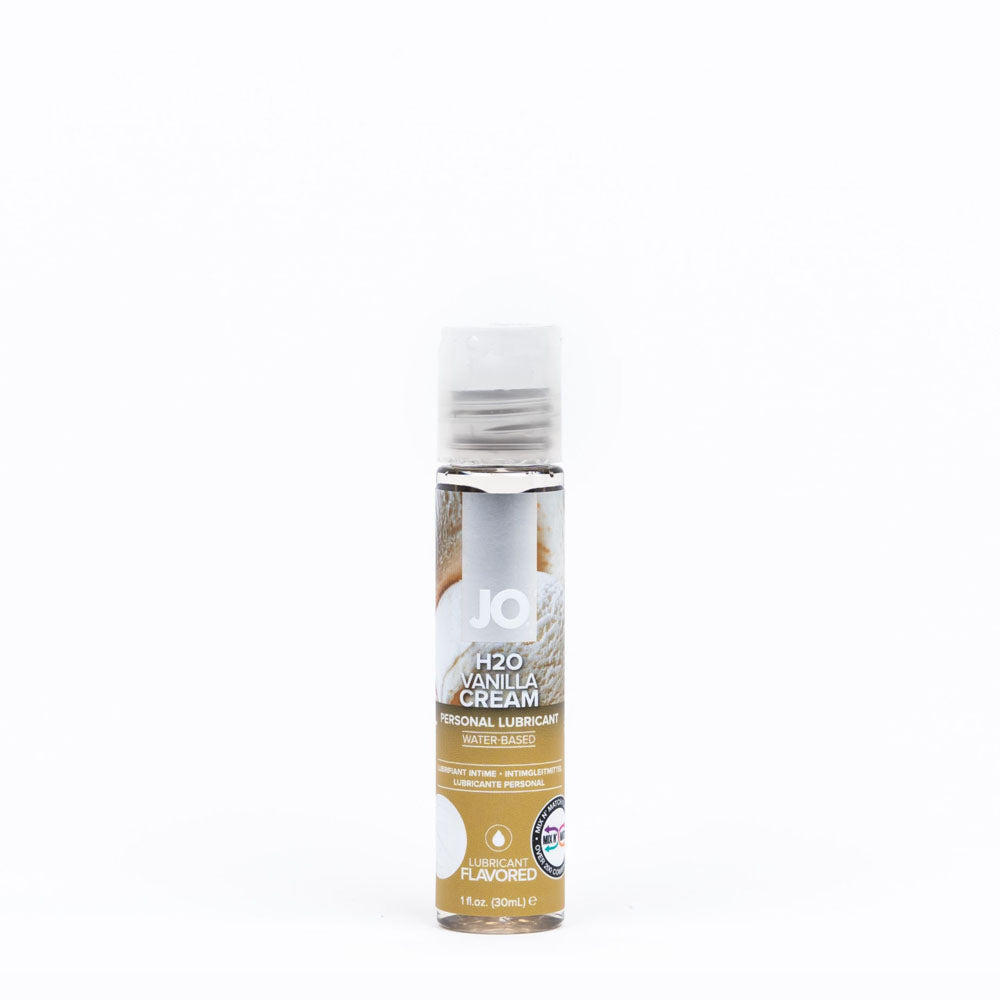 JO H2O Vanilla Cream Lube - 30 mL - Vanilla Flavoured Water Based Lubricant - 30 ml Bottle - Hush Store Sydney 