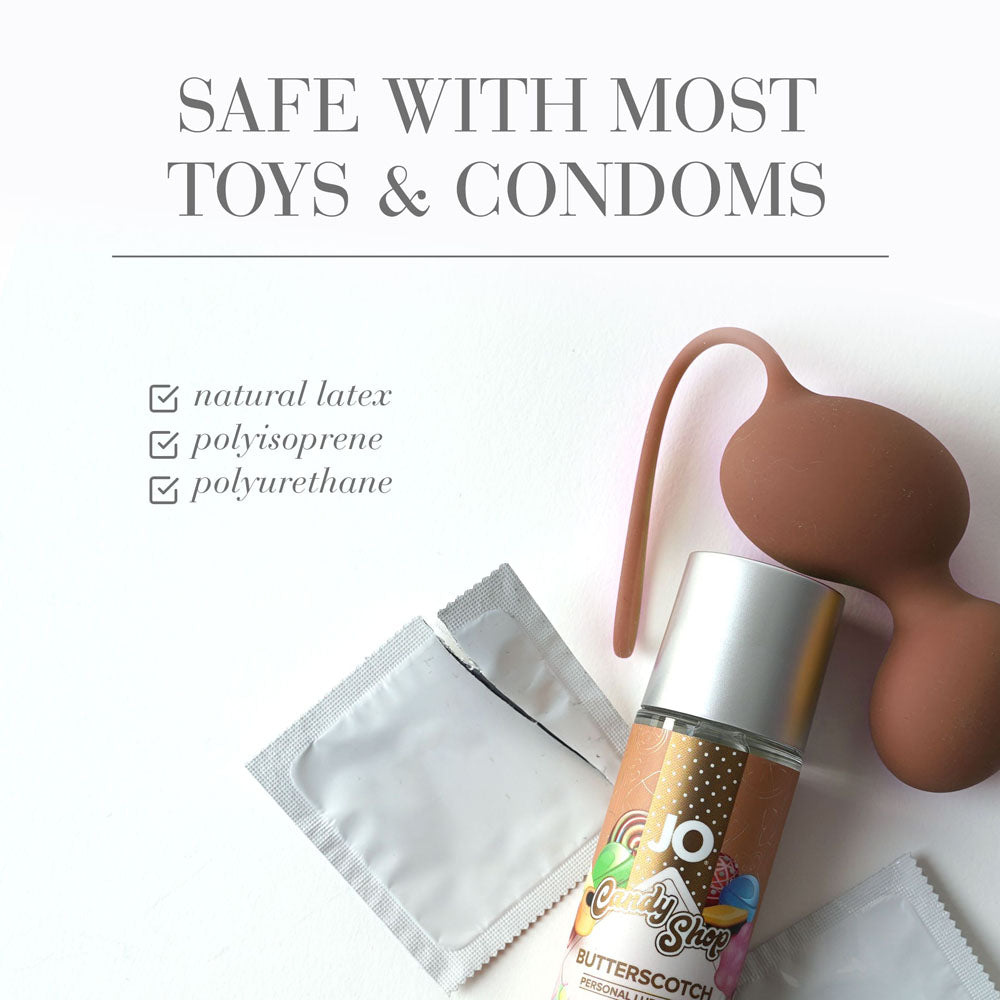 JO Candy Shop Butterscotch Lube  - 60 mL - Butterscotch Flavoured Water Based Lubricant - 60 ml Bottle - Hush Store Sydney 