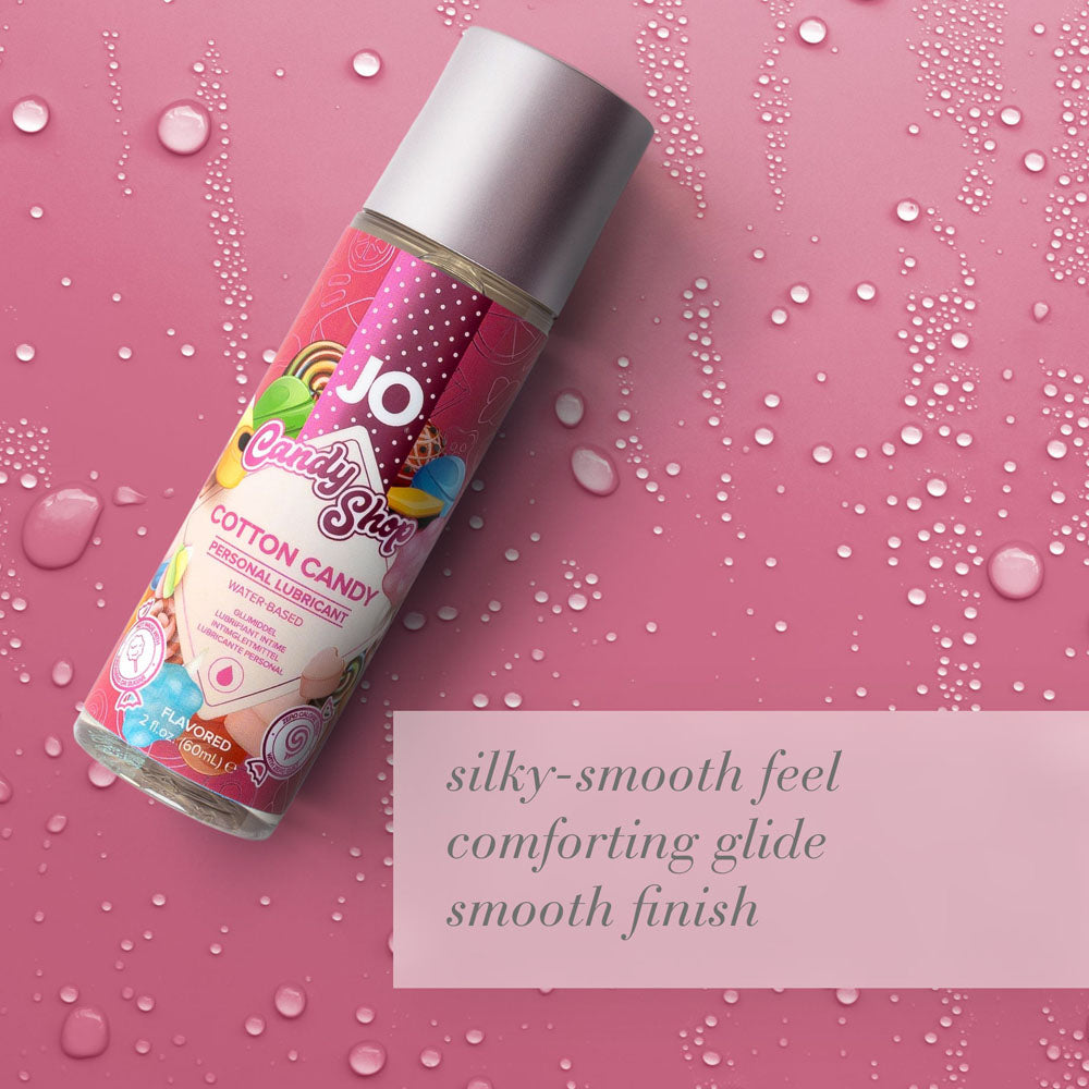 JO Candy Shop Cotton Candy Lube - 60 mL - Cotton Candy Flavoured Water Based Lubricant - 60 ml Bottle - Hush Store Sydney 