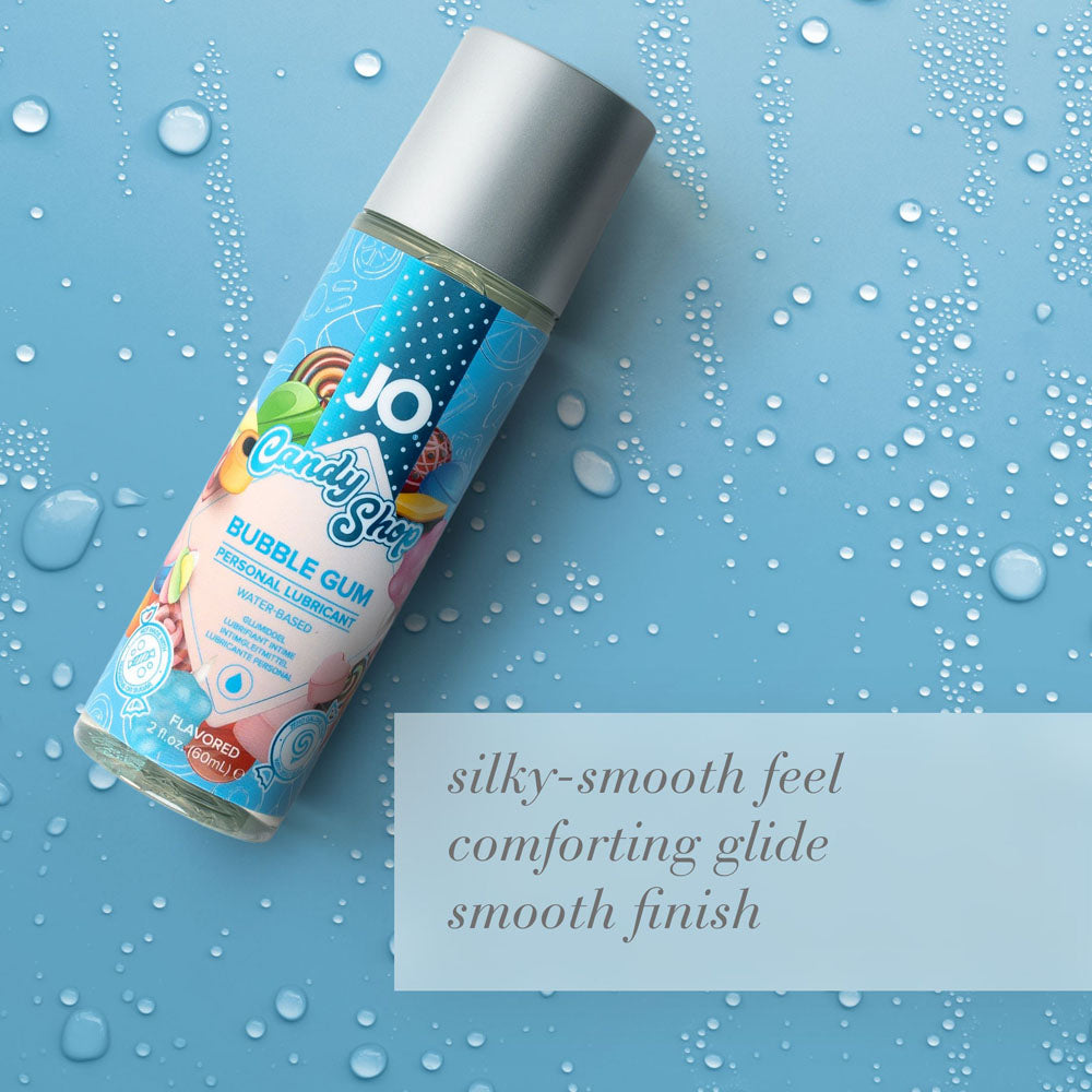 JO Candy Shop Bubblegum Lube - 60 mL - Bubblegum Flavoured Water Based Lubricant - 60 ml Bottle - Hush Store Sydney 