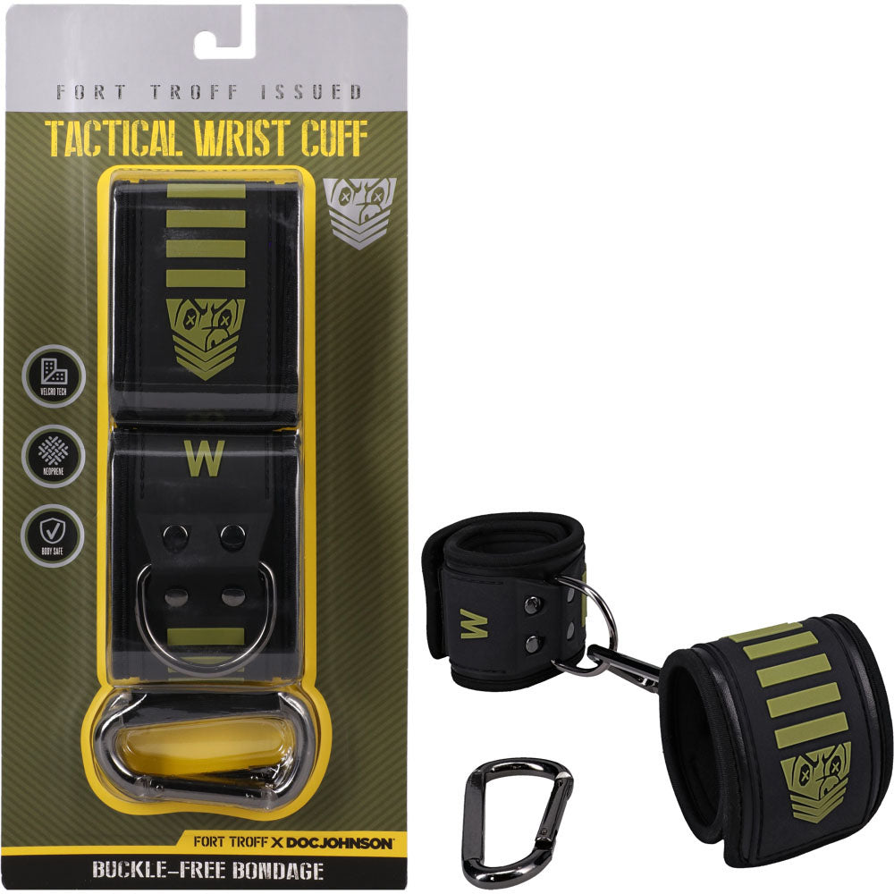 Fort Troff - Tactical Wrist Cuffs - Black/Green Restraints - Hush Store Sydney 