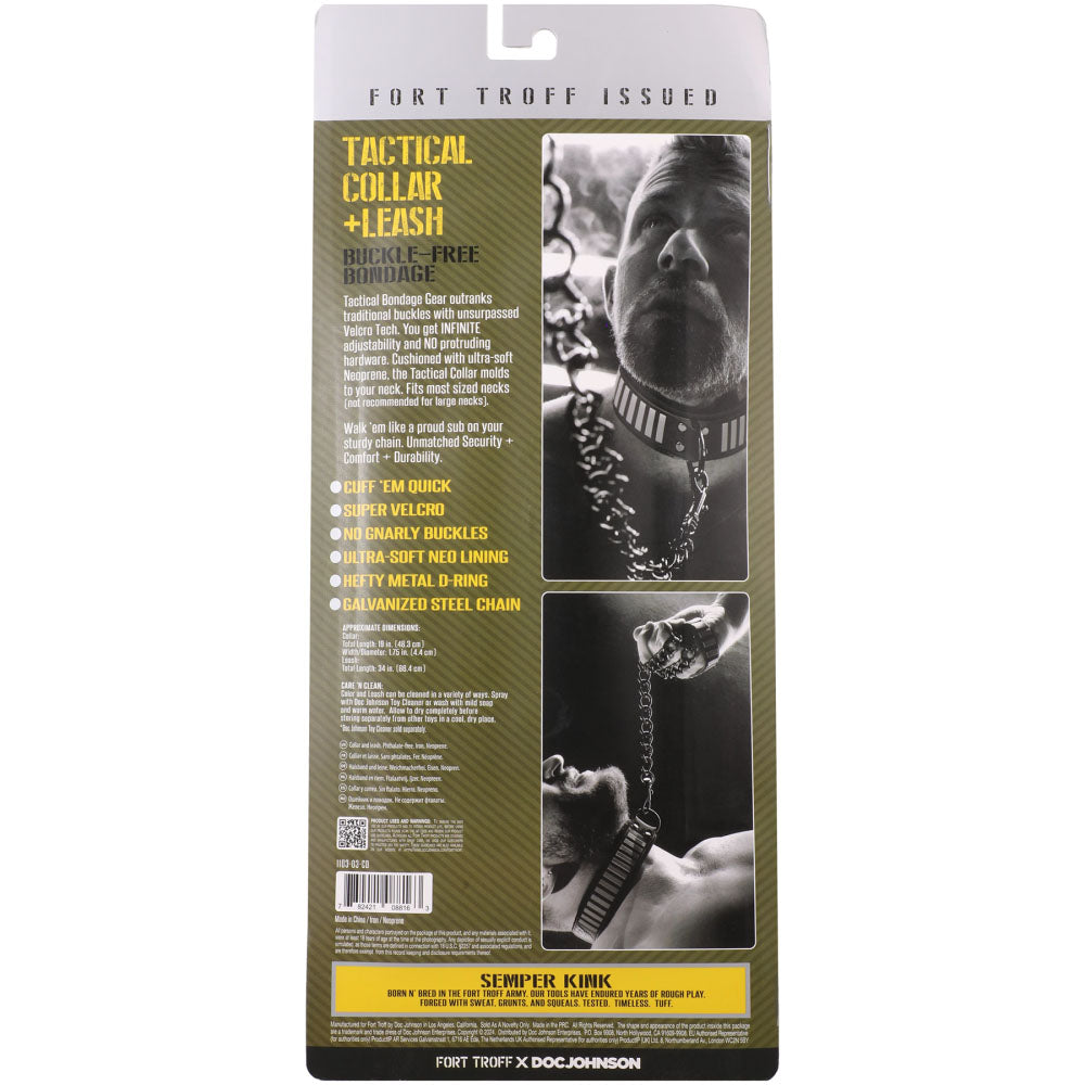 Fort Troff - Tactical Collar & Leash - Black/Green Restraint - Hush Store Sydney 