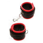 Adam & Eve SCARLET COUTURE BONDAGE CUFFS - Black/Red Restraints