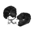 Fetish Pleasure Fluffy Hand Cuffs Black - Hush Store Sydney 