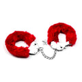 Fetish Pleasure Fluffy Hand Cuffs Red - Hush Store Sydney 