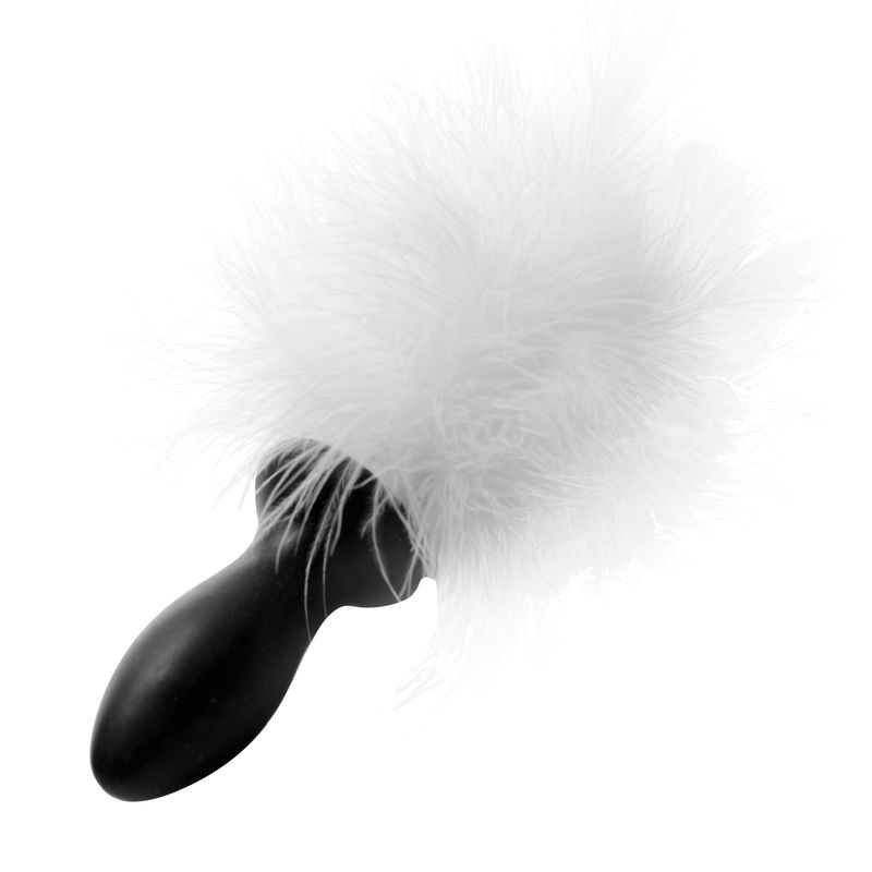 White Bunny Tail Anal Plug