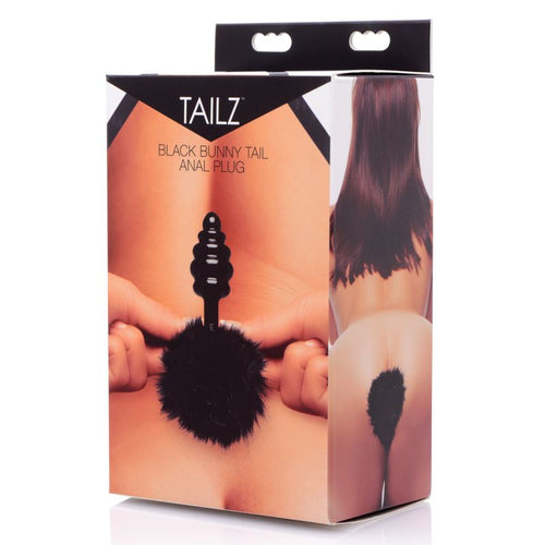 Black Bunny Tail Anal Plug - Hush Store Sydney 