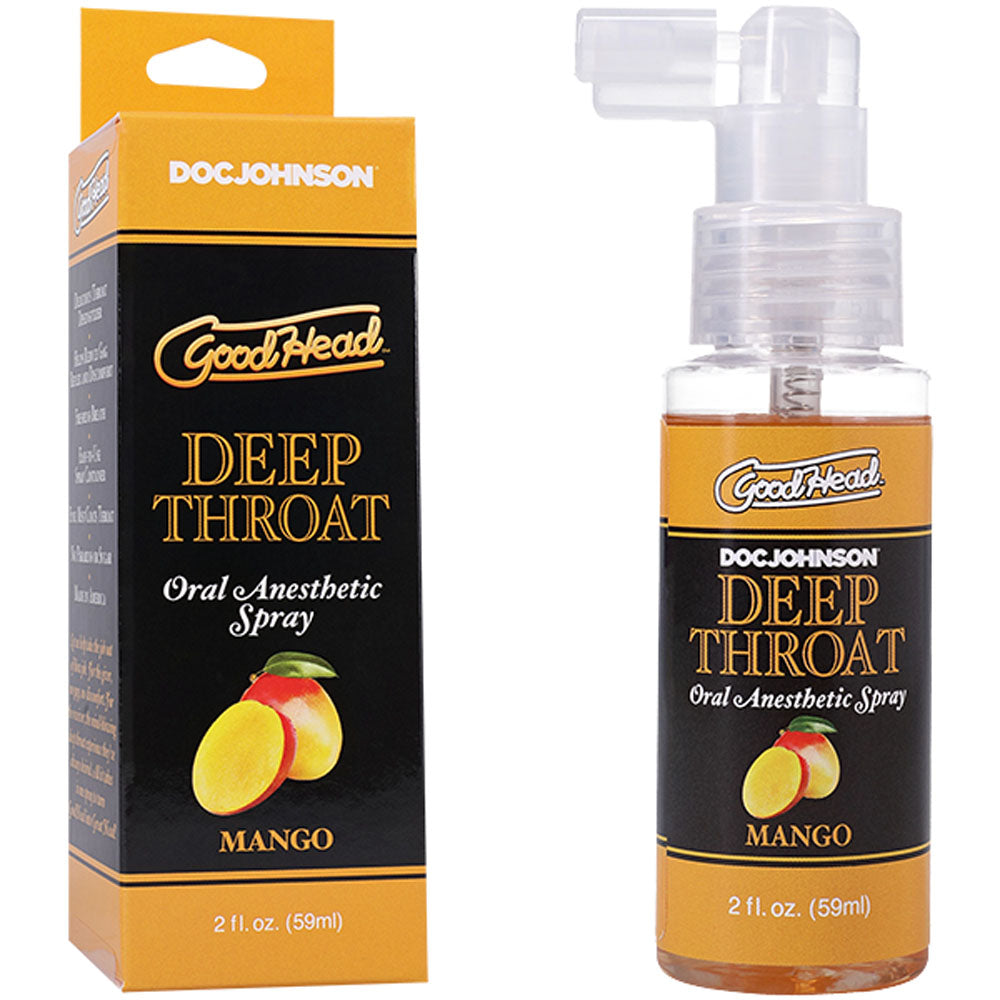 GoodHead Deep Throat Spray - Mango - Mango Flavoured Deep Throat Spray - 59 ml Bottle - Hush Store Sydney 