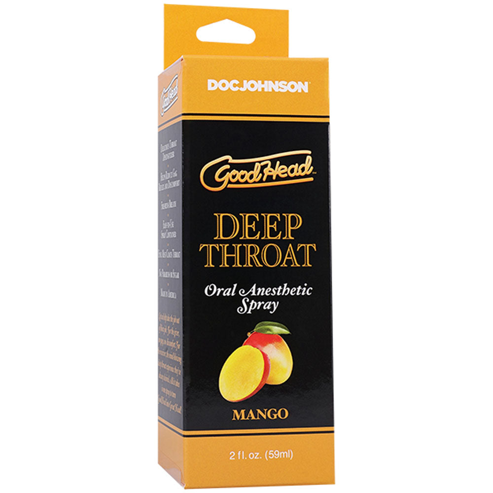 GoodHead Deep Throat Spray - Mango - Mango Flavoured Deep Throat Spray - 59 ml Bottle - Hush Store Sydney 