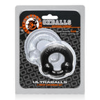 Ultraballs 2 Pk Cockring Black And Clear - Hush Store Sydney 
