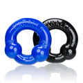 Ultraballs 2 Pk Cockring Black And Pool Blue - Hush Store Sydney 