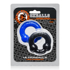 Ultraballs 2 Pk Cockring Black And Pool Blue