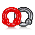 Ultraballs 2 Pk Cockring Steel And Red - Hush Store Sydney 