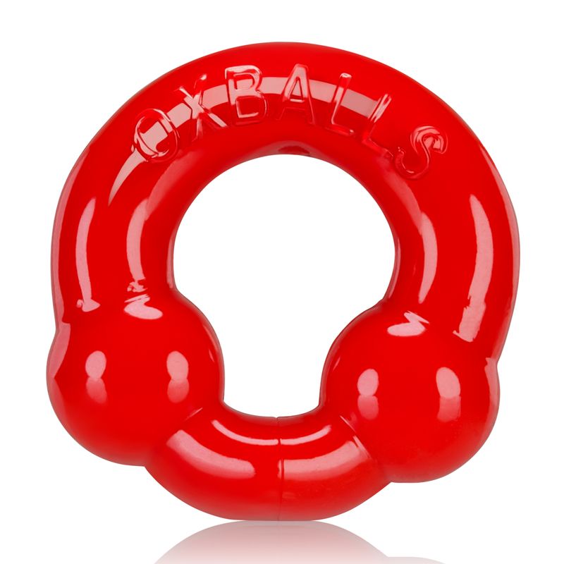 Ultraballs 2 Pk Cockring Steel And Red - Hush Store Sydney 