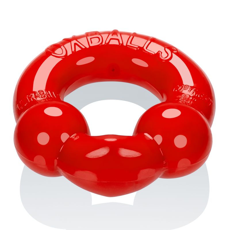 Ultraballs 2 Pk Cockring Steel And Red - Hush Store Sydney 