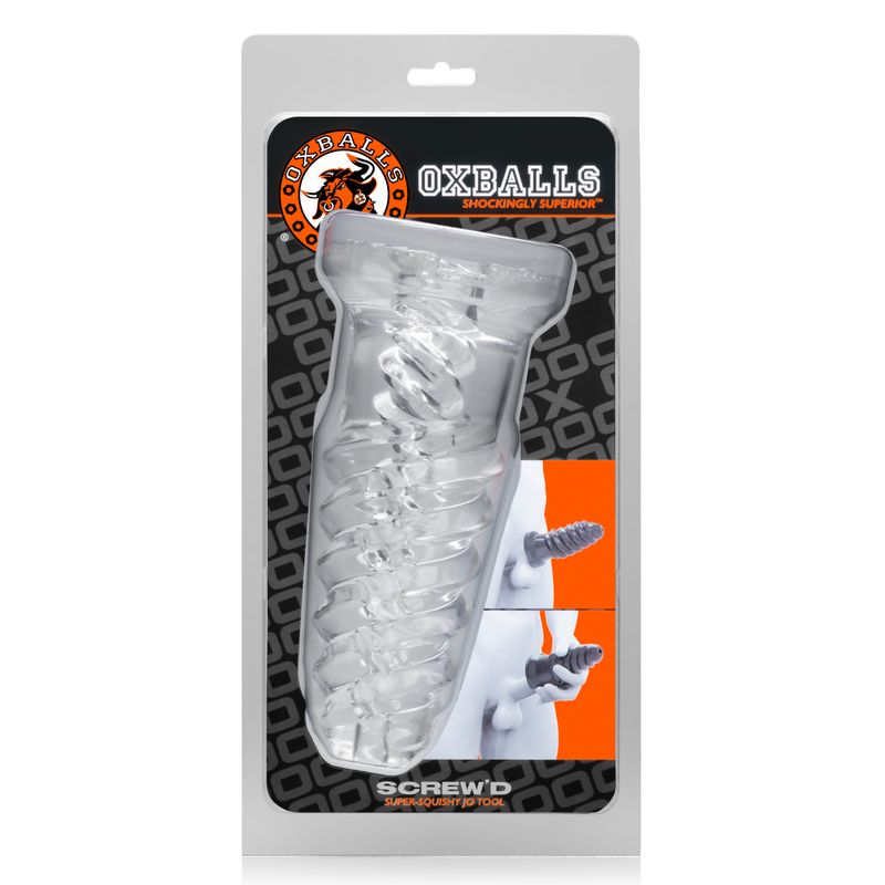 ScrewD Super Squish Corkscrew Jackoff Toy Clear - Hush Store Sydney 
