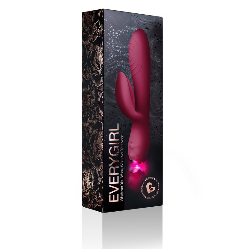 Every Girl Rabbit Vibrator Burgundy - Hush Store Sydney