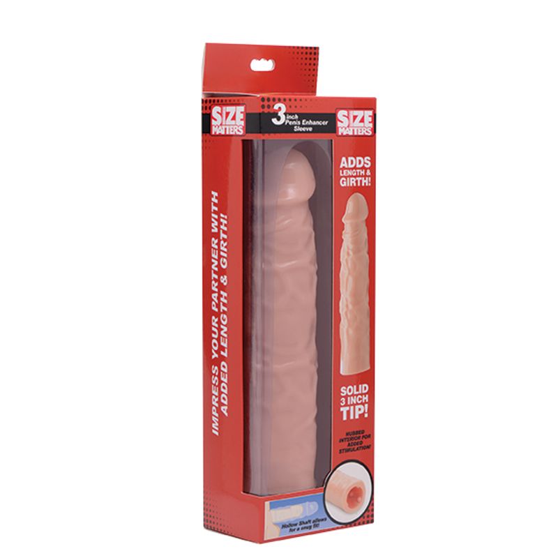 3in Flesh Penis Enhancer Sleeve - Hush Store Sydney