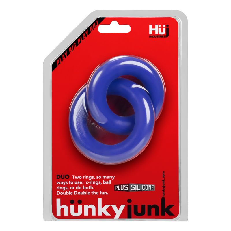 DUO Linked Cock/Ball Rings by Hunkyjunk Cobalt - Hush Store Sydney 