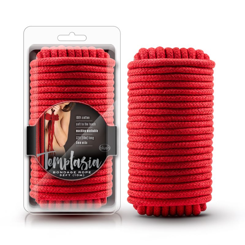 Temptasia Bondage Rope 10m Red - Hush Store Sydney 