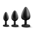Luxe Bling Plugs Training Kit Black With Clear Gems - Hush Store Sydney 