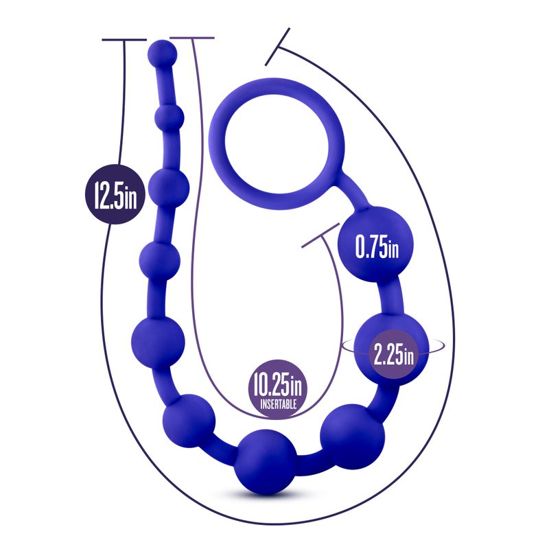 Luxe Silicone 10 Beads Indigo - Hush Store Sydney 