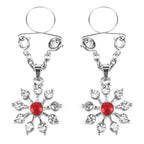 Ruby and Diamond Star Nipple Jewellery