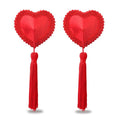 Reusable Red Heart Tassels Nipple Pasties - Hush Store Sydney 