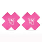 FUCK ME Cross Pattern Nipple Pasties Twin Pk