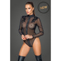 Zipped Tulle Bodysuit w Embroidery - Hush Store Sydney 