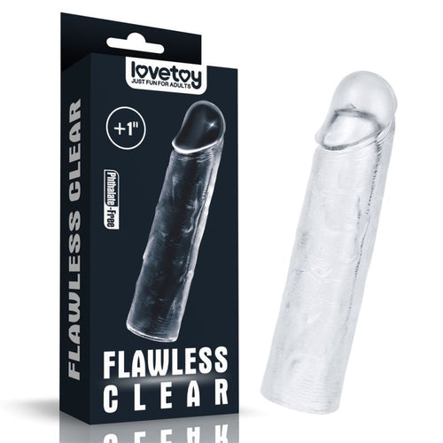 Clear Penis Extender Sleeve Plus 1in - Hush Store Sydney 