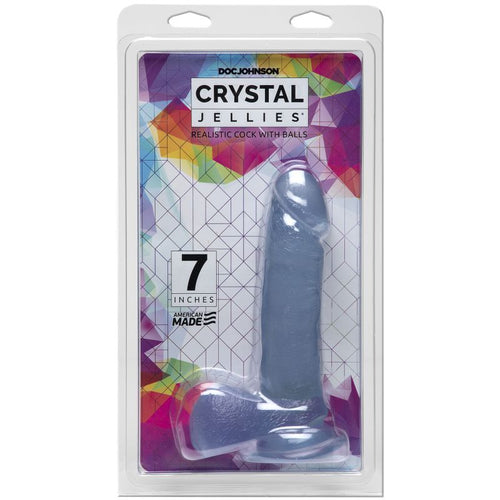 7 in Realistic Cock With Balls Clear - Hush Store Sydney 