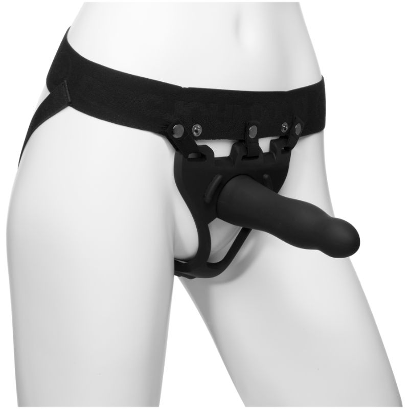 Be Daring 7in Bulbed Dong 2 Pc Hollow Silicone Strap-On Set - Hush Store Sydney 