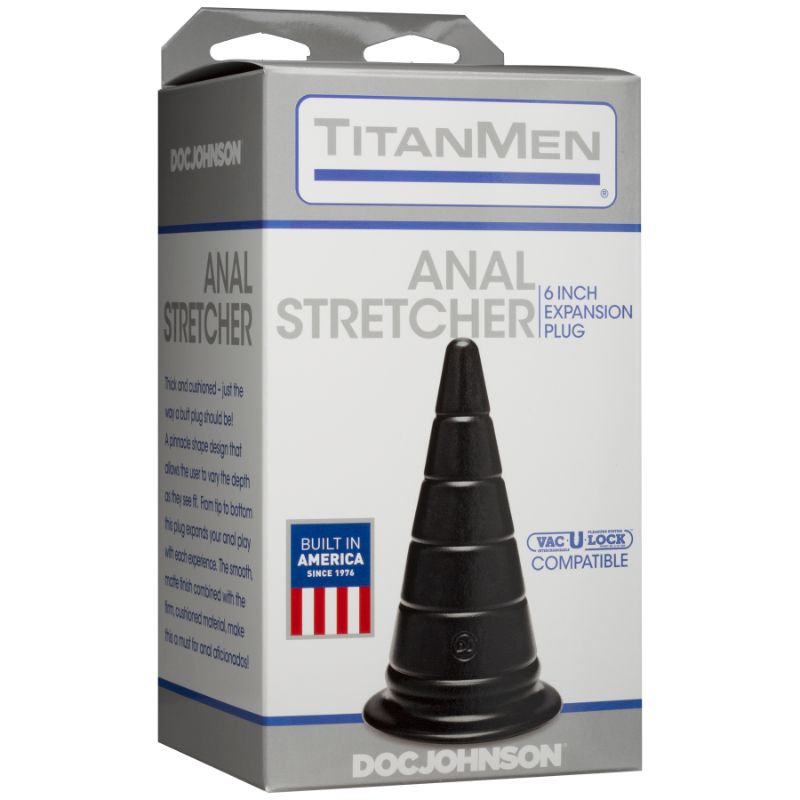 Anal Stretcher 6in Expansion Plug Black - Hush Store Sydney 