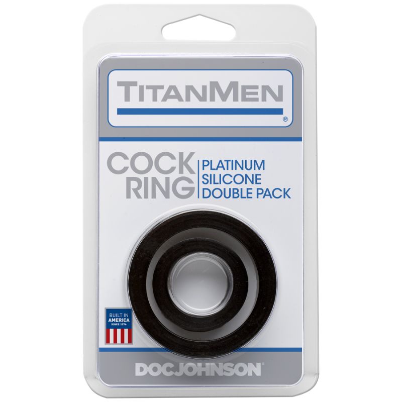 Silicone Cock Rings Double Pk Black - Hush Store Sydney 