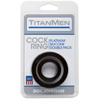 Silicone Cock Rings Double Pk Black - Hush Store Sydney 