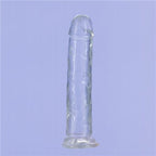 Crystal Dildo Straight 7in Clear
