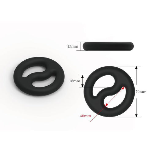 Brutus Yin Yang Silicone Cock and Ball Duo Ring - Hush Store Sydney 