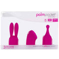 PalmPower Pocket Extended Silicone Massage Heads 3 Pc Set - Hush Store Sydney 