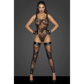 Tulle Bodysuit  w Patterned Flock Embroidery - Hush Store Sydney 