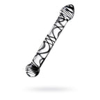 Sexus Glass Dildo Duo Black Swirl 20.5cm - Hush Store Sydney 