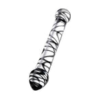 Sexus Glass Dildo Duo Black Swirl 20.5cm - Hush Store Sydney 