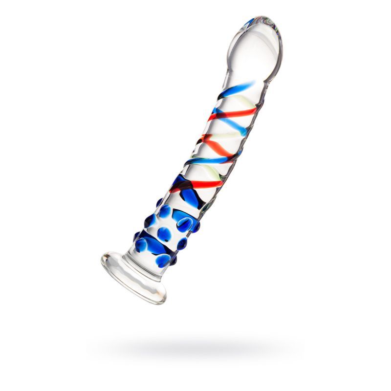Sexus Glass Dildo Blue Tip 18cm - Hush Store Sydney 