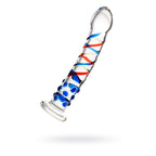 Sexus Glass Dildo Blue Tip 18cm - Hush Store Sydney 